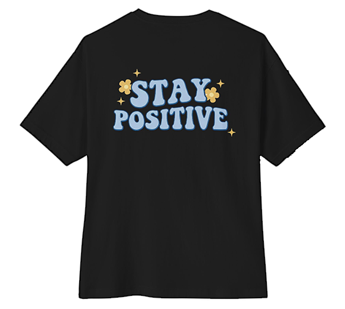 Stay Positive Retro Groovy 70s